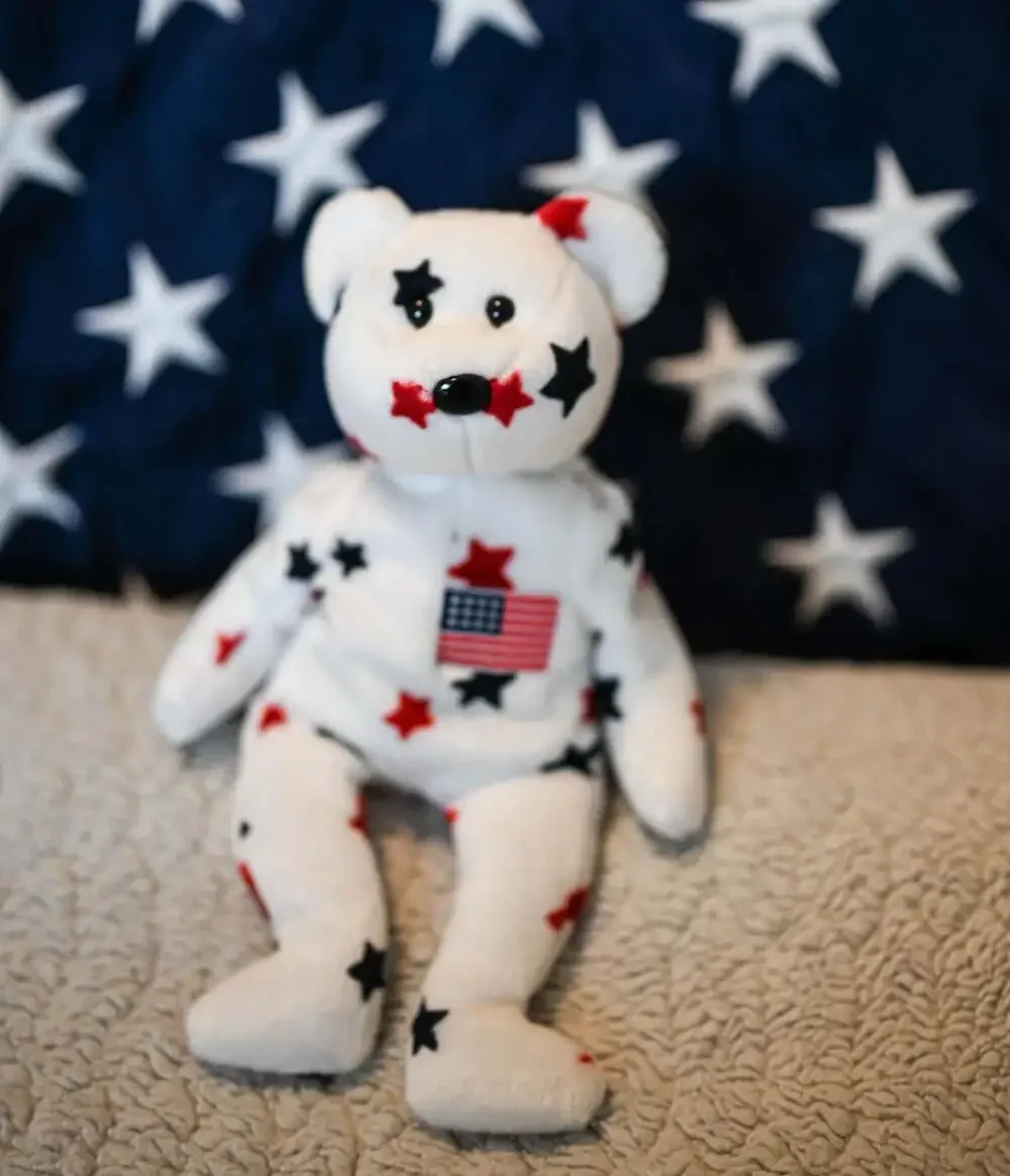 1998 Ty Beanie Babies Glory The Patriotic Bear NO TAG